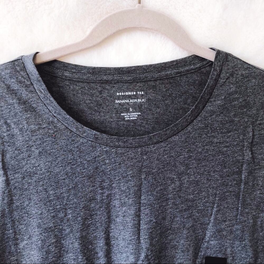 Banana Republic Gray Pleat Flounce Hem Top - Picture 9 of 14
